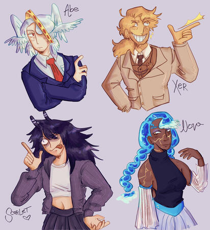 Busts rendered/shaded